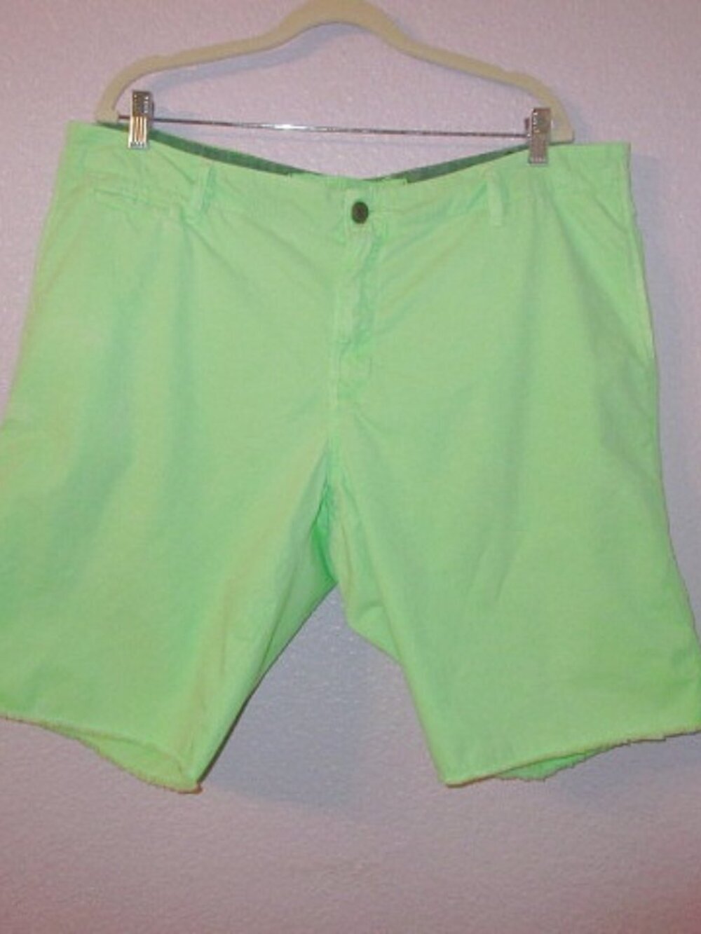 Paperbacks Shorts Mens 38 Green Cotton Lightweight Chino Preppy Beach Resort USA